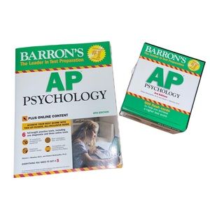Bundle of Barron’s AP Psychology Book+Flashcards